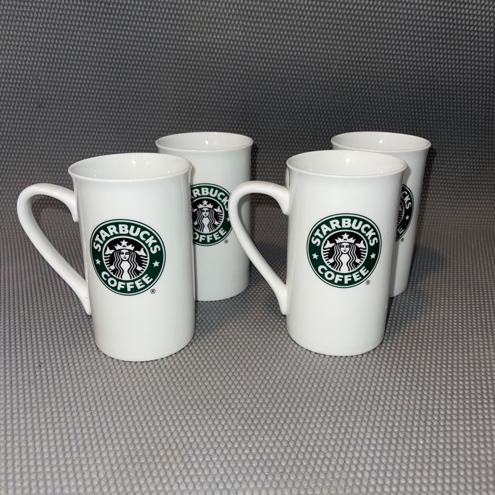 Starbucks set of 4 logo 12 oz coffee mugs